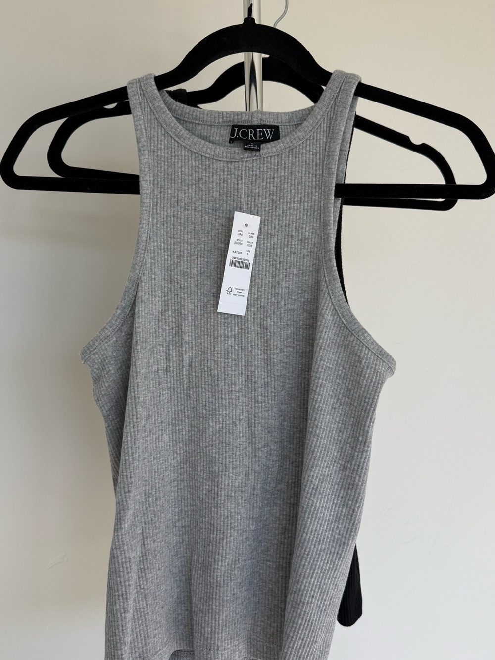 J. Crew Gray Ribbed Tank Top